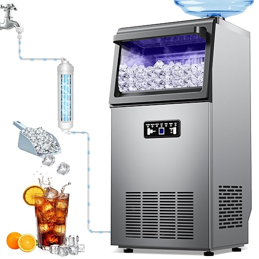 Ice Machine Commercial Ice Maker Machine 120lbs/24H