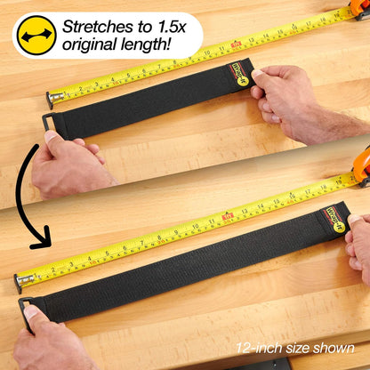 Super-Stretch Wrap-It Storage Straps (Assorted 8 Pack) - Elastic Hook and Loop Cinch Straps - Extension Cord Organizer, Hose, Rope and Cables Straps, Cord Wrap, Garage and RV Organization, Dad Gift