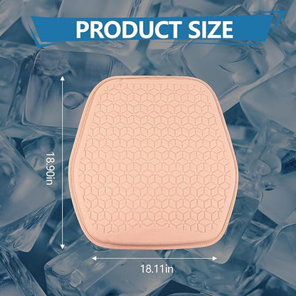 wuyaoyao Thin Gel Car Seat Cushion, Breathable Cooling Seat Cushions for Cars, Non-Slip & Comfortable Automotive Front Seats Cushion Pad for Driver, Chair Protector for Vehicle, Home, Office (Pink)