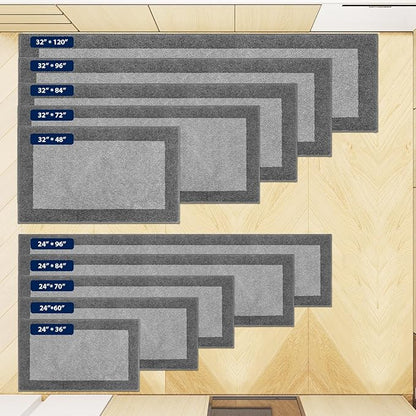 DOMUSTEX Machine Washable Kitchen Rug 24" x 70", Non Slip Kitchen Mat for Floor, Absorbent Entrance Runner Rug for Bedroom, Hallway, Bathroom, Door (Roll Packing)