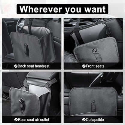 Amiss Foldable Car Trash Can, Collapsible Garbage Bin for Automotive, Hanging Waterproof Leakproof Storage Bag, 3.9 Gallon