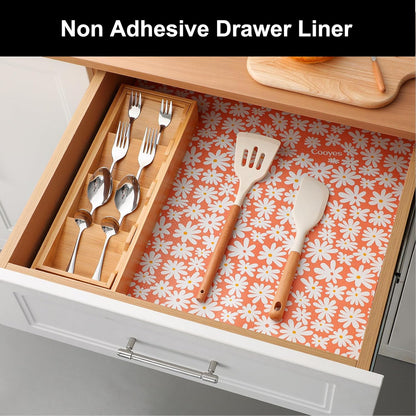 Cooyes Shelf Liner – Premium Non-Adhesive Cabinet & Drawer Liner for Kitchen – Waterproof Shelf Paper with Modern Pattern – Durable EVA Cabinet Mat – Easy to Cut （17.5" W x 360" L）