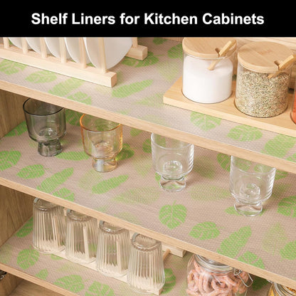 Cooyes Shelf Liner – Premium Non-Adhesive Cabinet & Drawer Liner for Kitchen – Waterproof Shelf Paper with Modern Pattern – Durable EVA Cabinet Mat – Easy to Cut (17.5" W x 78.7" L)