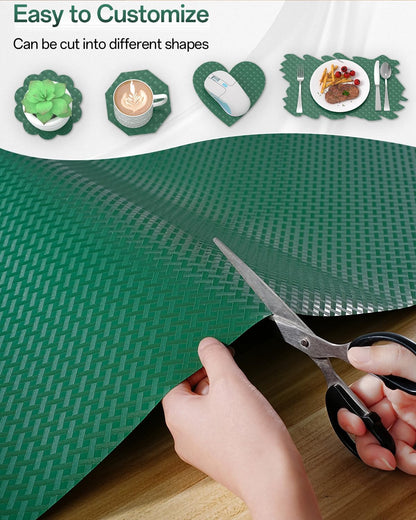 Shelf and Drawer Liner for Kitchen Cabinet, Non-Adhesive 24in x 120in Waterproof Contact Paper Refrigerator Liners Thickened Durable EVA Material Non Slip Mat for Dresser Cupboard Pantry Protector