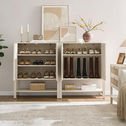 SICOTAS Rattan Shoe Cabinet