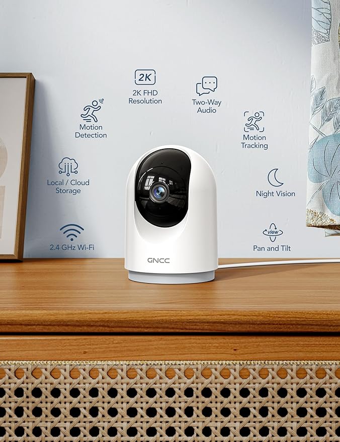 GNCC 2K Security Cameras 4pcs, Home Security Camera Indoor