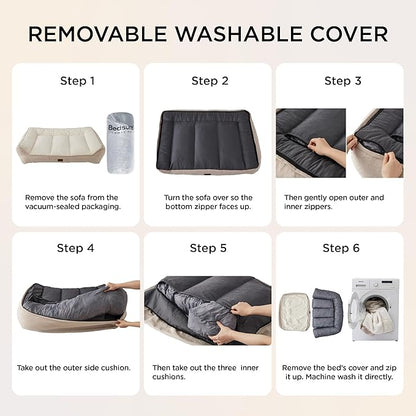Bedsure XL Pro Orthopedic Dog Beds Large Sized Dog - Extra Thick Supportive Dogs Couch with Waterproof Washable Cover, Extra Large Comfort Pet Bed Sofa with Soft Sherpa and Nonskid Bottom, Grey, 45"