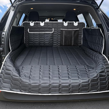 Reliadura SUV Cargo Liner for Dogs, Waterproof Dog Trunk Cover with Bumper Flap Protector, Pet Cargo Mat for SUVs Sedans Vans, Non-Slip Scratchproof Dog Seat Cover, Large Size Universal Fit