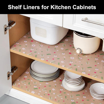 Cooyes Shelf Liner – Premium Non-Adhesive Cabinet & Drawer Liner for Kitchen – Waterproof Shelf Paper with Modern Pattern – Durable EVA Cabinet Mat – Easy to Cut (23.6" W x 118" L)
