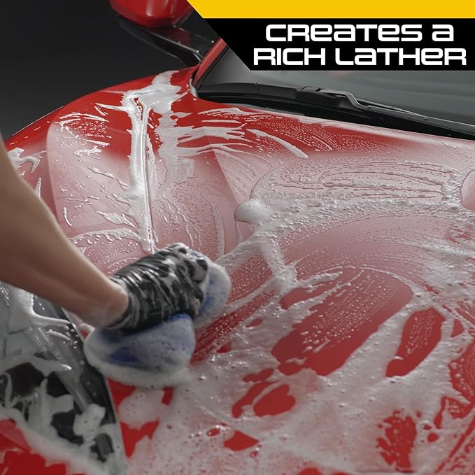 Formula 1 Car Wash and Carnauba Wax, 2-in-1 Car Cleaning Soap for Auto Detailing, Removes Tough Dirt and Leaves a Brilliant Shine (32 ounces)