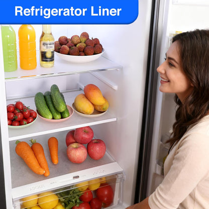 Clear Shelf Liners for Kitchen Cabinets: 19.8" Wide Large Waterproof Under Sink Mat - 19.8" x 288" Translucent Non-Adhesive Easy to Cut Cabinet Drawer Liner for Pantry