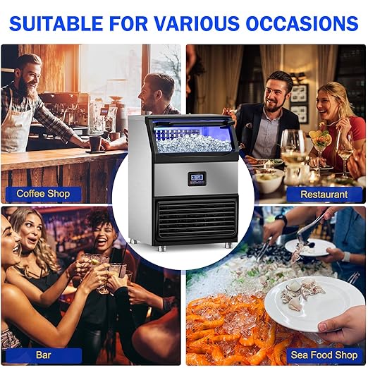 Commercial Ice Maker Machine, 350Lbs/24H