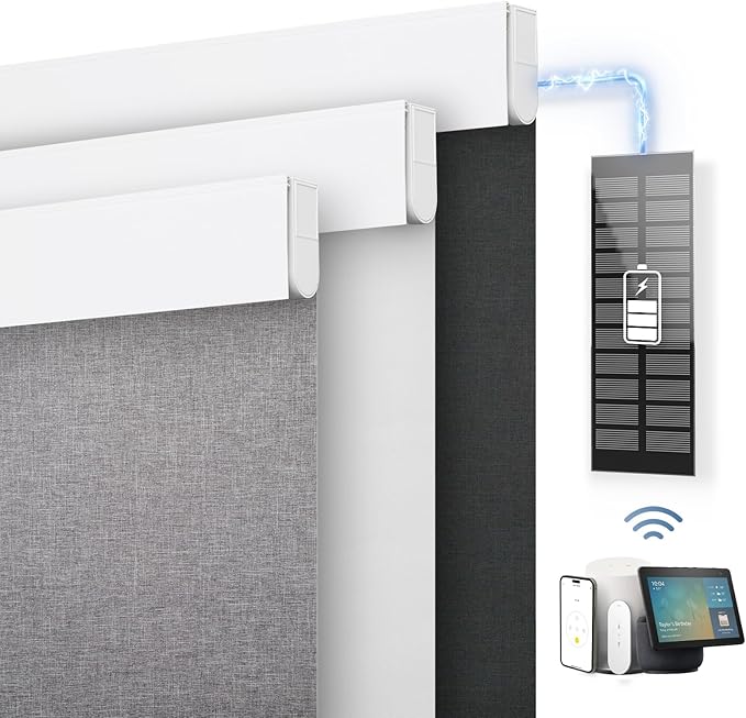 DENFOON Motorized Blinds with Remote Control, Smart Electric Blinds with