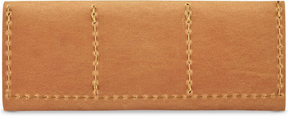 Leather SD/Micro SD Card Holder & Organizer, Storage Case, Travel Memory Card Cover (Vintage Brown)