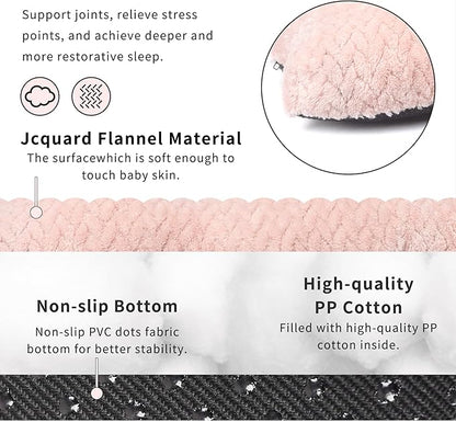 Necesitar 18 inch Dog Crate Bed Dog Mats for Sleeping,Up to 10 lbs Fluffy Pink Puppy Pad XXS