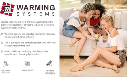 80 Sqft Warming Systems 120 V Electric Tile Radiant Floor Heating Cable