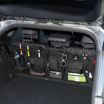 Back Seat Trunk Organizer Hanging Compatible with Lexus RX 2023-2026 RX350/RX450/RX500 Collapsible Car Storage Bag with Pockets Accessories