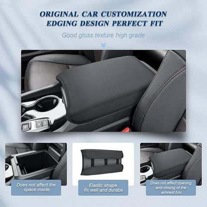 BIBIBO for 2026 Honda Passport Center Console Armrest Cover 2024 2025 2026 Honda Passport RTL/TrailSport Elite/TrailSport Arm Rest Cover 2026 Honda Passport Accessories 2026Passport (Black-Thin)