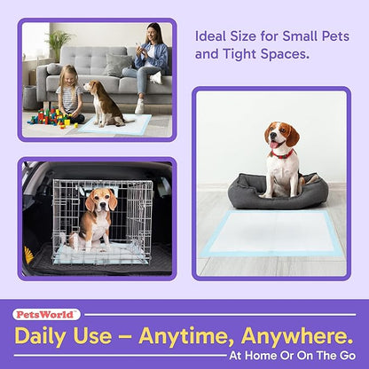 PETSWORLD Puppy Pads, 23x36 Inch, 300 Count - Puppy Pee Pads for Dogs, Tear Resistant, Economy Value, Super-Absorbent Polymer Gel Core, Perfect for Puppies, Smaller Dogs
