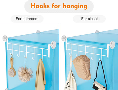 HOMIDEC 20-Cube Storage Organizer, Closet Organizer Storage Shelf Bookcase Bookshelf with Metal Hammer, Storage Cubes Organizer Cabinet for Kids, Closet, Bedroom, Bathroom