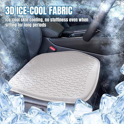 wuyaoyao Thin Gel Car Seat Cushion, Breathable Cooling Seat Cushions for Cars, Non-Slip & Comfortable Automotive Front Seats Cushion Pad for Driver, Chair Protector for Vehicle, Home, Office (Gray)
