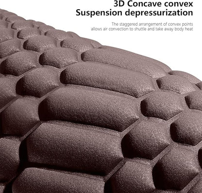 Car Seat Cushion Front Seat, Breathable Lumbar Support Car Seat Cushion for Long Sitting, Non-Slip Car Seat Pad (Coffee)