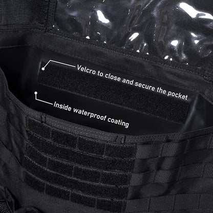 Tactical Car Seat Back Organizer Upgraded Tactical Molle Seatback Cover Protector Universal Fit Vehicles Truck MPV Pickup (Black)