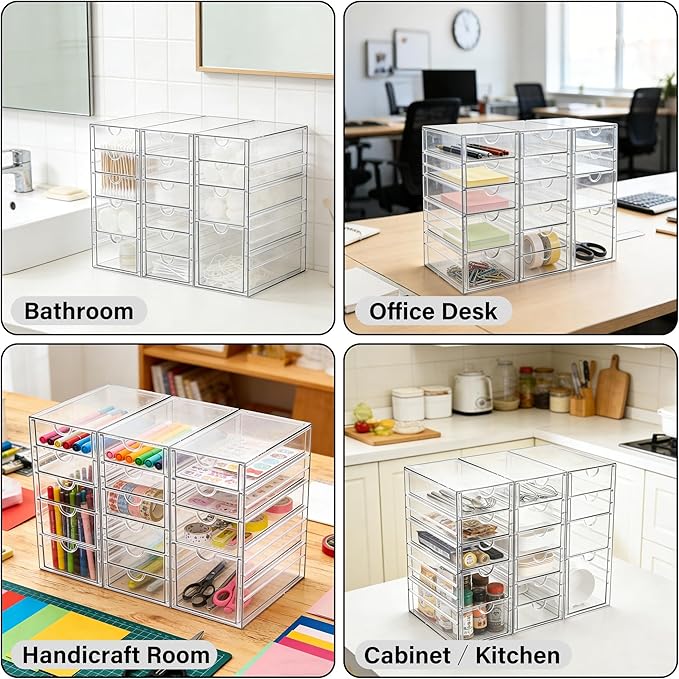 Prsildan Acrylic Drawer Organizer