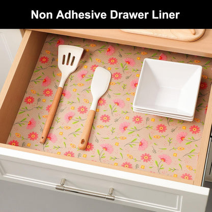 Cooyes Shelf Liner – Premium Non-Adhesive Cabinet & Drawer Liner for Kitchen – Waterproof Shelf Paper with Modern Pattern – Durable EVA Cabinet Mat – Easy to Cut (23.6" W x 118" L)
