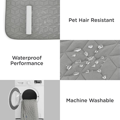 Bedsure 100% Waterproof Couch Cover for Dogs Washable - Non Slip Waterproof Dog Blanket for Couch Sofa, Lightweight Furniture Protector Durable for Pet Cat Puppy with Non-Slip Bottom, Grey, 30x95IN