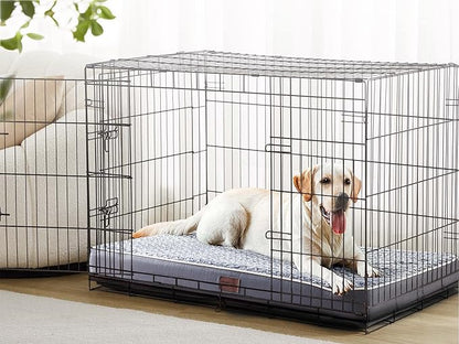 Figopage Orthopedic Memory Foam Dog Bed for Large Dogs, Waterproof Dog Crate Bed, Washable Pet Mat with Removable Cover and Nonskid Bottom
