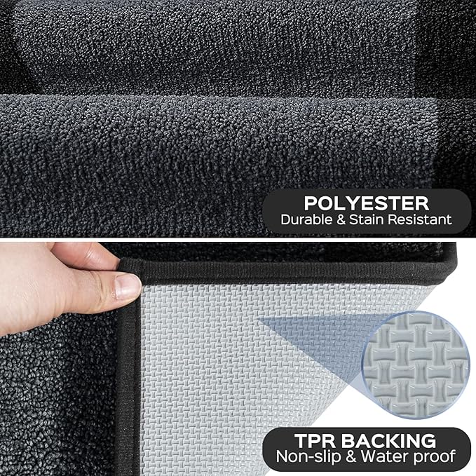 DOMUSTEX Machine Washable Kitchen Rug 24" x 84", Non Slip Kitchen Mat for Floor, Absorbent Entrance Runner Rug for Bedroom, Hallway, Bathroom, Door (Roll Packing)