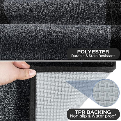 DOMUSTEX Machine Washable Kitchen Rug 24" x 84", Non Slip Kitchen Mat for Floor, Absorbent Entrance Runner Rug for Bedroom, Hallway, Bathroom, Door (Roll Packing)