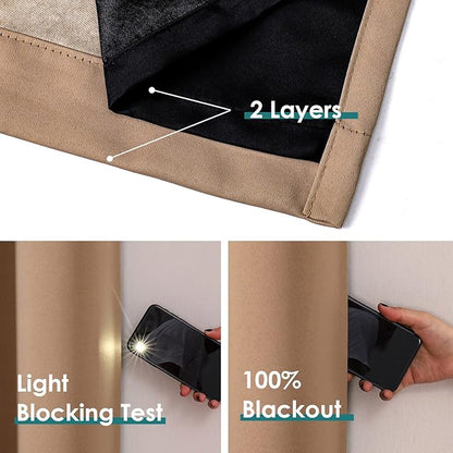 ChrisDowa 100% Blackout Curtains