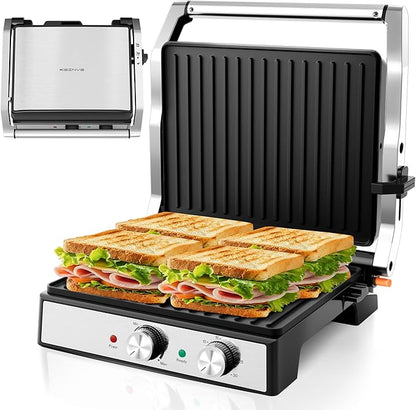 1600W Panini Press, Sandwich Maker