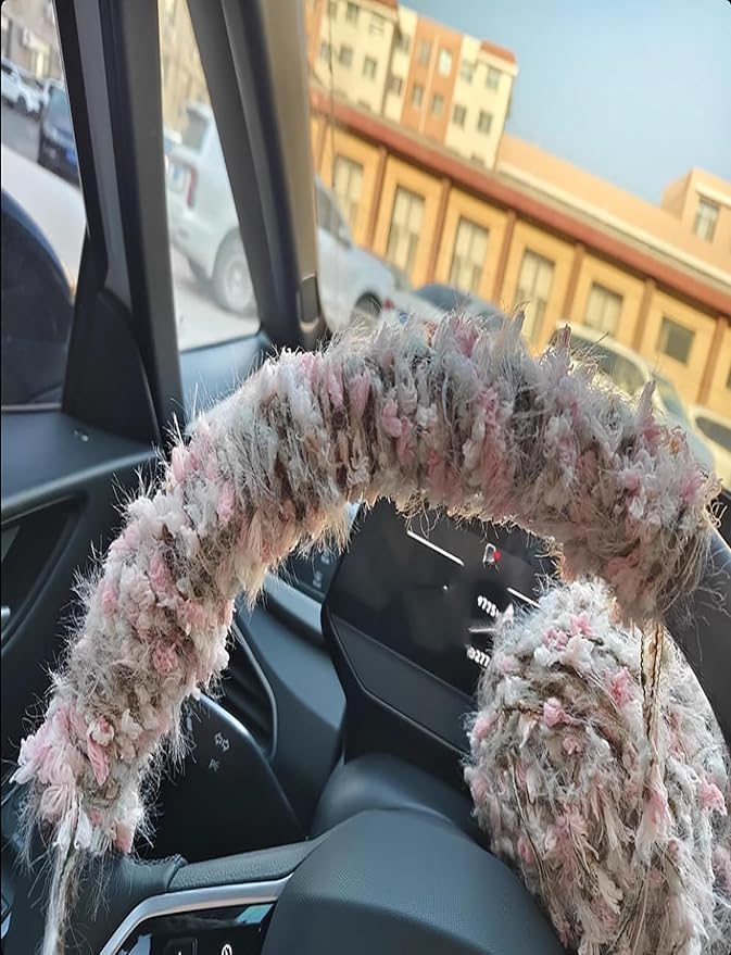 DIY Winter Non-Slip Personalized Protective Cover, Steering Wheel Covers, for All Seasons, Breathable, Sweat-Absorbent Car Steering Wheel Cover(Colour 5)