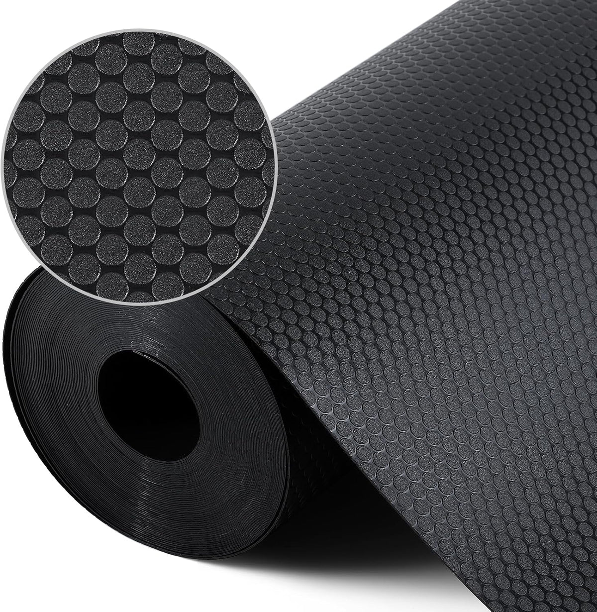 Shelf Liners for Kitchen Cabinets Non Adhesive Drawer Liner for Bathroom Waterproof Refrigerator Liners for Shelves Fridge Plastic Mats Cabinet Cupboard Liner Black 11.8 x 236.2 Inches