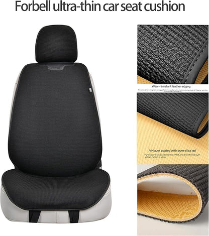 Car Seat Cover Ultra-Thin Ice Silk Woven Fabric, 3D Elastic Fiber Structure with Silicone Non-Slip Base Fabric, All-Season Front Seat Covers for Cars and SUVs (black1)