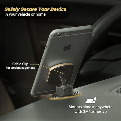 Scosche MPD2PK-UB MagicMount Pro Magnetic Car Phone Holder - Strong Magnet Mount for iPhone and Android - Secure Magnetic Mount for Car - Universal 360° Adjustable Mobile Cell Holder - 2-Pack