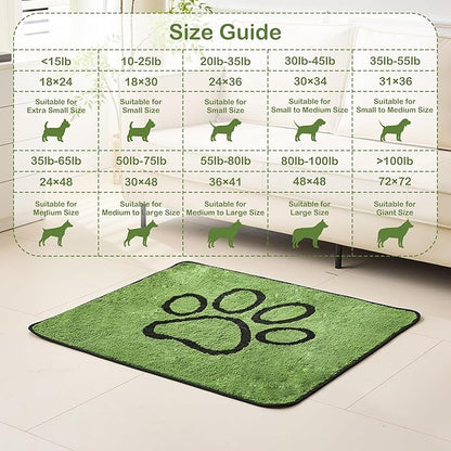 Qeils Reusable Dog Pee Pads, 4 Pack Super Absorbent & Leakproof Washable Puppy Pads with Soft Green Top Layer, for Potty Training, Crates, Couch, Car Seats & Pet Beds, 30"x 34"
