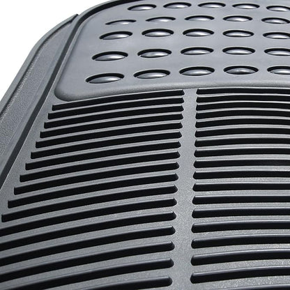 FH Group Automotive Floor Mats - Heavy-Duty Rubber, All Weather Protection Universal Fit Full Set Floor Mats and Cargo Mat, Climaproof, Semi Custom Trimmable for Most Cars, Sedan, SUV, Truck, Gray