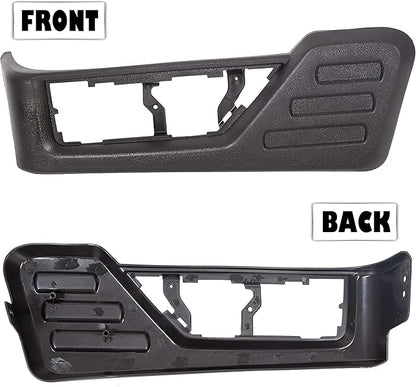 ECOTRIC Black Front Driver Seat Cushion Panel Trim Compatible with 2008-2010 Ford F250 F350 F450 F550 Super Duty Replacement for 8C3Z-2562187-CB