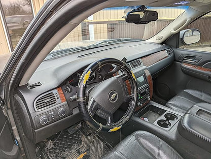 DashSkin Dash Cover Compatible with 2007-2014 Chevy Tahoe Suburban Avalanche & GMC Yukon & Yukon XL Without Speaker Holes in Black - Hard Molded Plastic Dashboard Cap