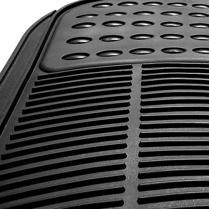 FH Group Automotive Floor Mats - Heavy-Duty Rubber, All Weather Protection Universal Fit Full Set Floor Mats and Cargo Mat, Climaproof, Semi Custom Trimmable for Most Cars, Sedan, SUV, Truck, Black