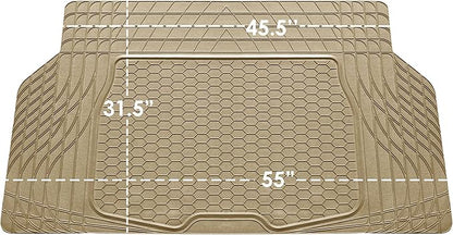 FH Group ClimaProof Universal Cargo Mat – All-Weather, Trimmable Trunk Mat (55" W x 31.5" D) – Fits Most Cars, SUVs & Trucks – Beige
