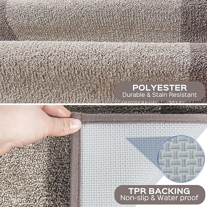 DOMUSTEX Machine Washable Kitchen Rug 32" x 72", Non Slip Indoor Door Rug, Absorbent Entrance Runner Rug for Bedroom, Hallway, Bathroom, Floor (Roll Packing)