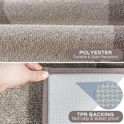 DOMUSTEX Machine Washable Kitchen Rug 32" x 72", Non Slip Indoor Door Rug, Absorbent Entrance Runner Rug for Bedroom, Hallway, Bathroom, Floor (Roll Packing)