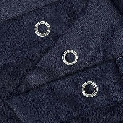 N&Y HOME Fabric Shower Curtain Liner with Weighted Magnets - Navy Blue Shower Curtain for Bathroom with Hotel Quality, Machine Washable, Water Repellent - Navy, 72x72