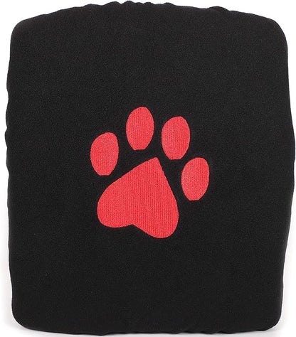 Center Console Armrest Pad Cover for Dodge Ram 1500 2500 3500 4500 5500 Pickup Trucks 1993-2023-Black Soft Car Armrest Protector Cushion All Seasons Suitable(Paw)