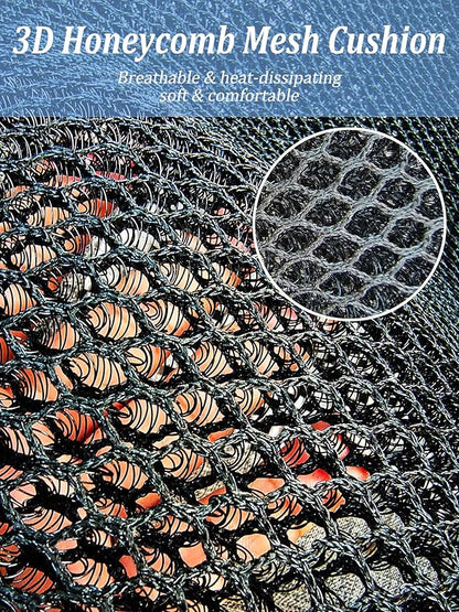 YUNZLAN Breathable 3D Air Mesh Car Seat Cushion Pad,Summer Cool Ventilated Car Back Cushion Fit for Cars, SUVs, Trucks,Pickup 25.6" x 20" (Black, 1 Pack Back Cushion)